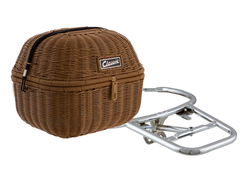 Kit de cesta portaequipajes "Classic" con portaequipajes para Vespa LX/LXV/S 50-150cc, marrón