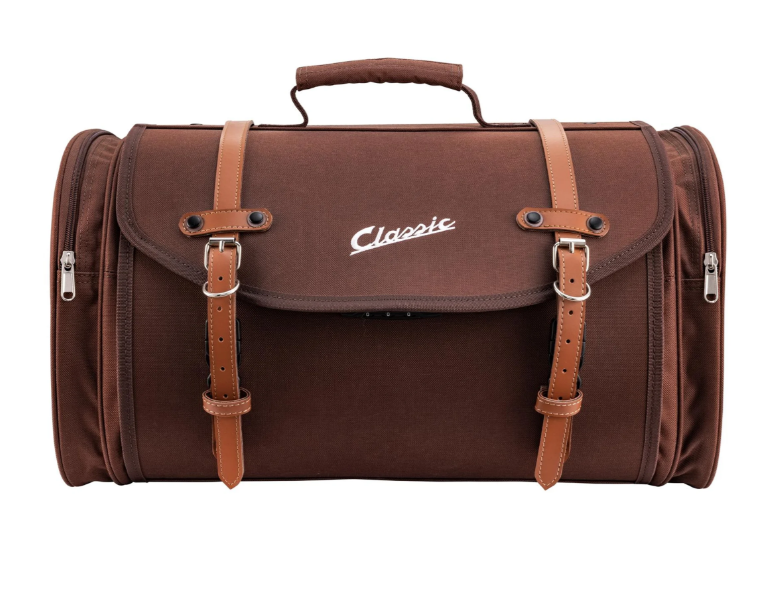 Bolsa "Classic" grande para Vespa, nailon, marrón tabaco