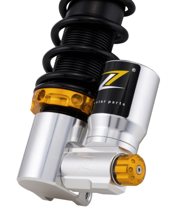 Amortiguador "Black Edition", delantero para Vespa Primavera/Sprint 50 -150cc ('17-), plata/naranja/negro