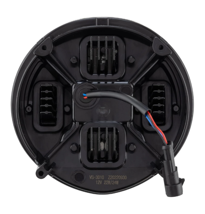 Faro delantero ZELIONI Black Edition LED para Vespa GTS/GTS Super HPE 125-300 (19-22), negro/cromo