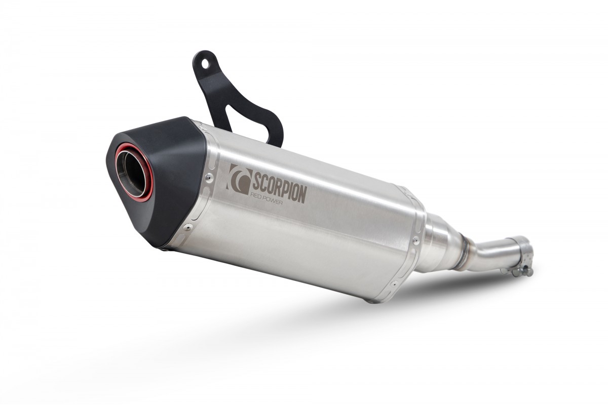 Escape deportivo Scorpion "Red Power" plata para Vespa GTS/GTS Super/GTV 300cc HPE (`20-) Euro 5