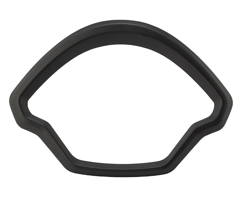 Anillo decorativo velocímetro para Vespa GTS/GTS Super 125/300cc (`22-), aluminio, anodizado negro mate