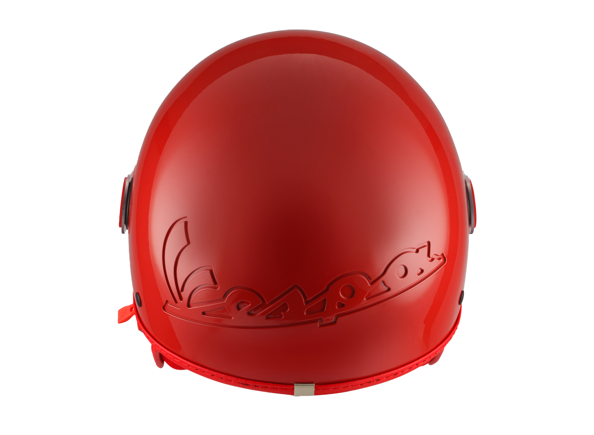 Casco Vespa jet Visor 4.0 rojo