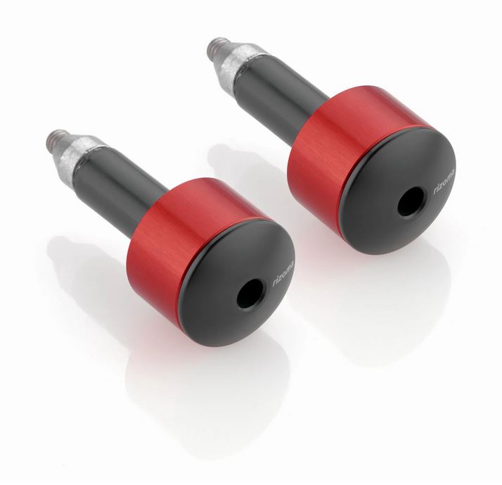 Contrapesos de manillar RIZOMA izquierdo y derecho para Vespa, anodizado rojo