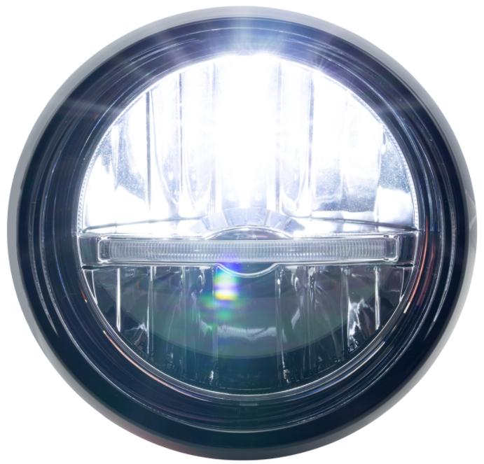 Faro LED para Vespa Primavera 50-150ccm 2T/4T (-'18), negro brillante