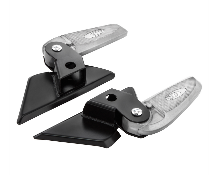 Estriberas derecha e izquierda para Vespa LX /LXV /S 50-150cc, negro/plata