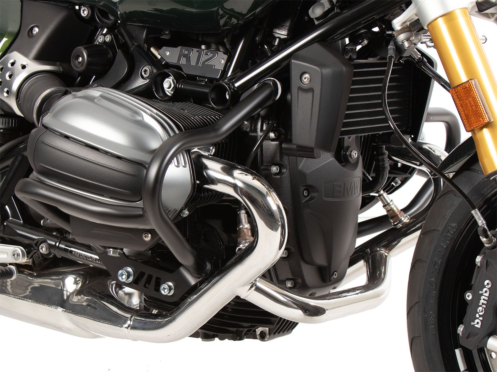 Protector de motor negro para BMW R 12 S (25-) Hepco & Becker