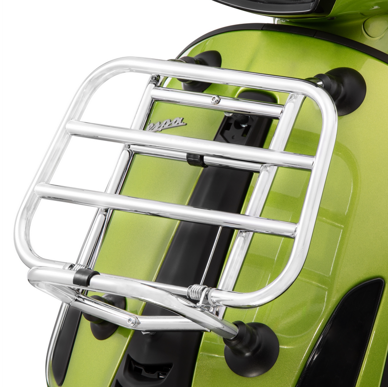 Portaequipajes delantero para Vespa Primavera /Sprint /Elettrica 50-150ccm, plegable, cromado