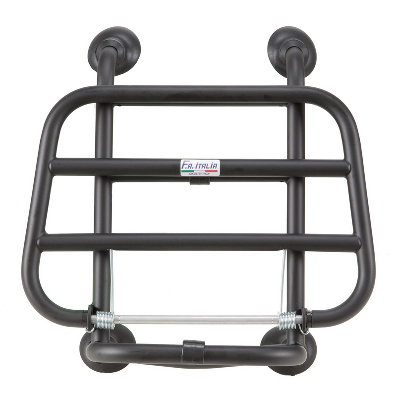 Portaequipajes delantero para Vespa Primavera /Sprint /Elettrica 50-150ccm, plegable, negro brillante
