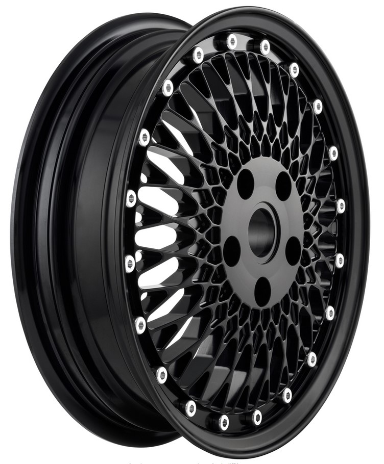 Llanta Comb 1 delantera/trasera para Vespa GTS/GTS Super/GTV/GT/946 125-300ccm, negro brillante