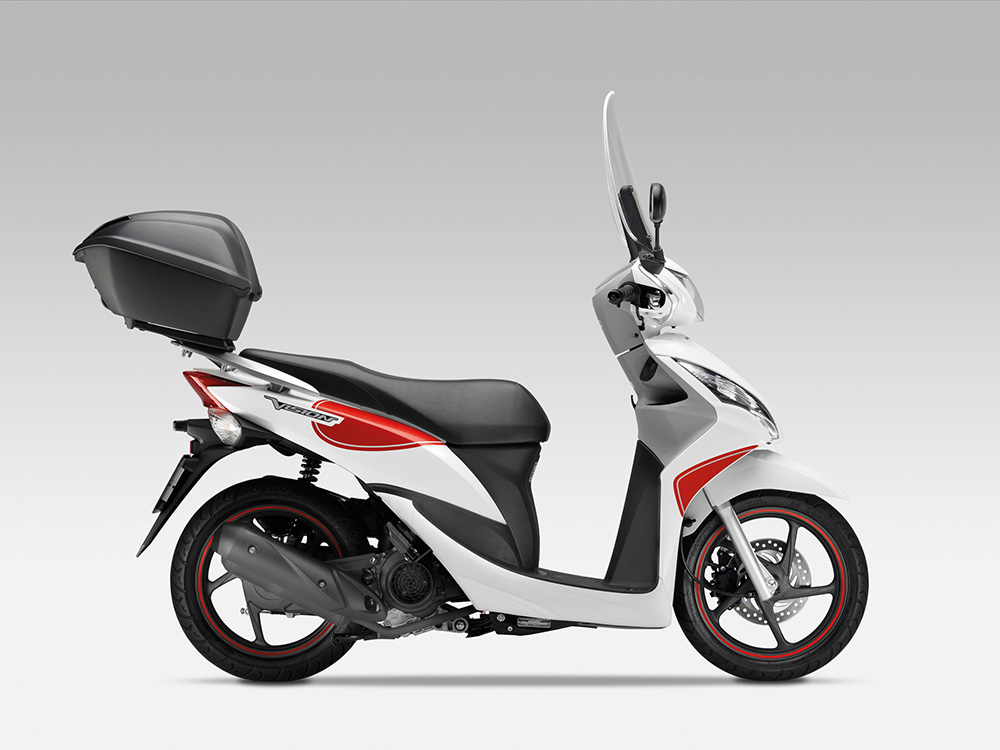 Juego de pegatinas originales Honda Vision50/ Vision110 "Sport", incluida la decoración de las llantas en rojo