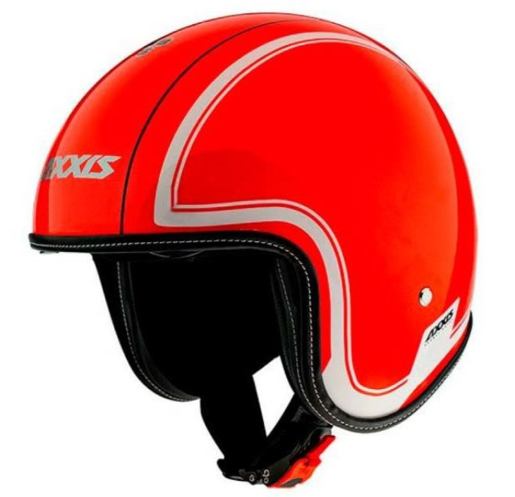 Casco jet Axxis, Hornet SV Royal, rojo brillante