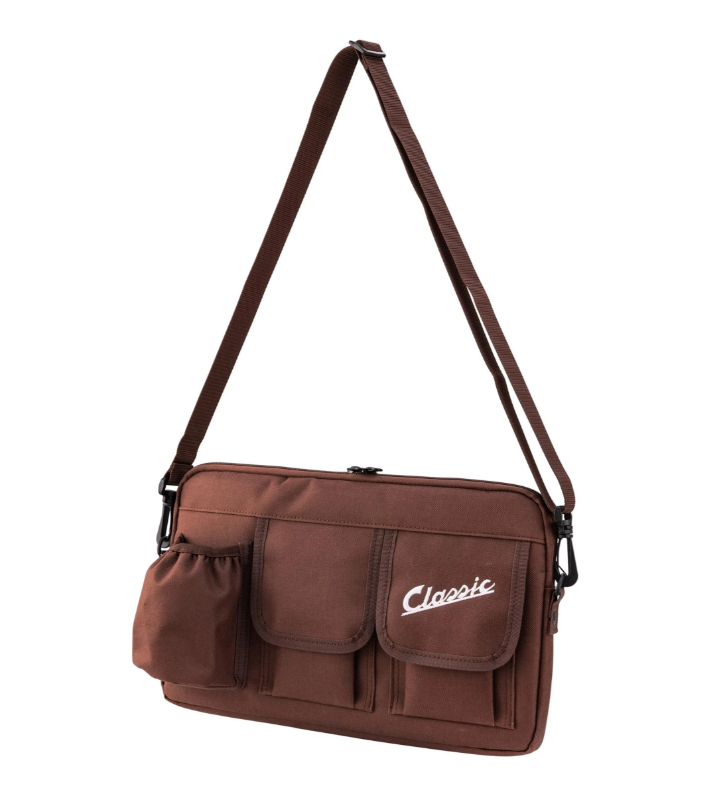 Bolsa "Classic" para maletero/guantera Vespa, nailon, marrón tabaco