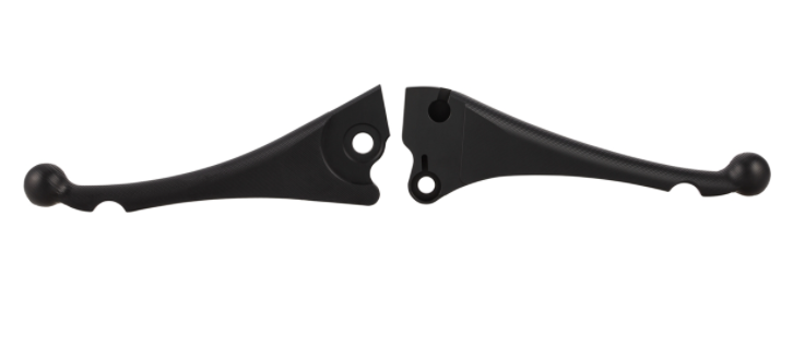 Juego de palanca de freno deportiva "Shorty 3D" izquierda/derecha para Vespa LX/LXV/S/Primavera/Sprint, negro mate