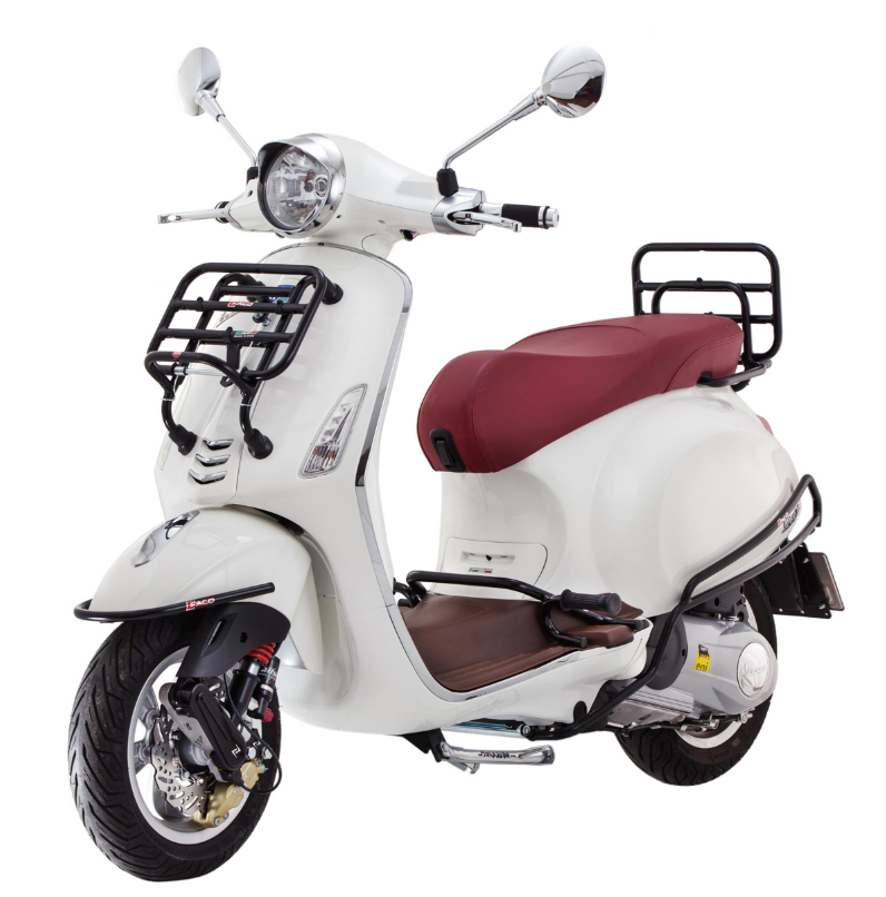 Cubrebarras lateral para Vespa Primavera/Sprint/Elettrica 50-150cc, negro