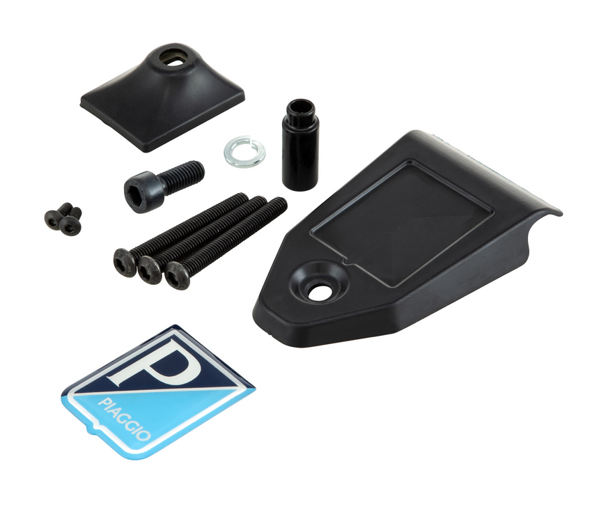 Protector de barra de choque para Vespa Primavera /Sprint 50-150cc, negro brillante