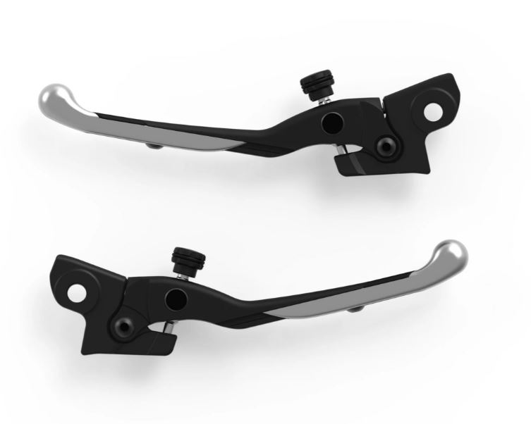 Juego de manetas deportivas RIZOMA para Vespa GTS/GTS Super 125-300cc (`23-), plata/negro
