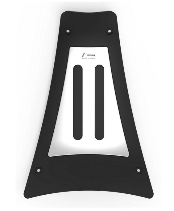 Cubrepiés RIZOMA para Vespa GTS/GTS Super/GTV/GT, plata/negro