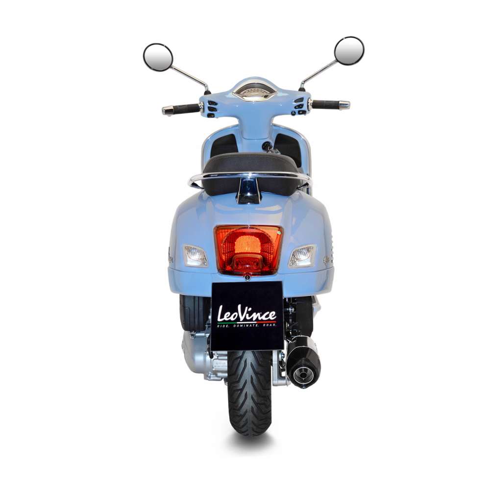 Sistema completo LeoVince LV One Evo para Vespa GTS 125 /150, acero inoxidable plata, ABE, Euro4