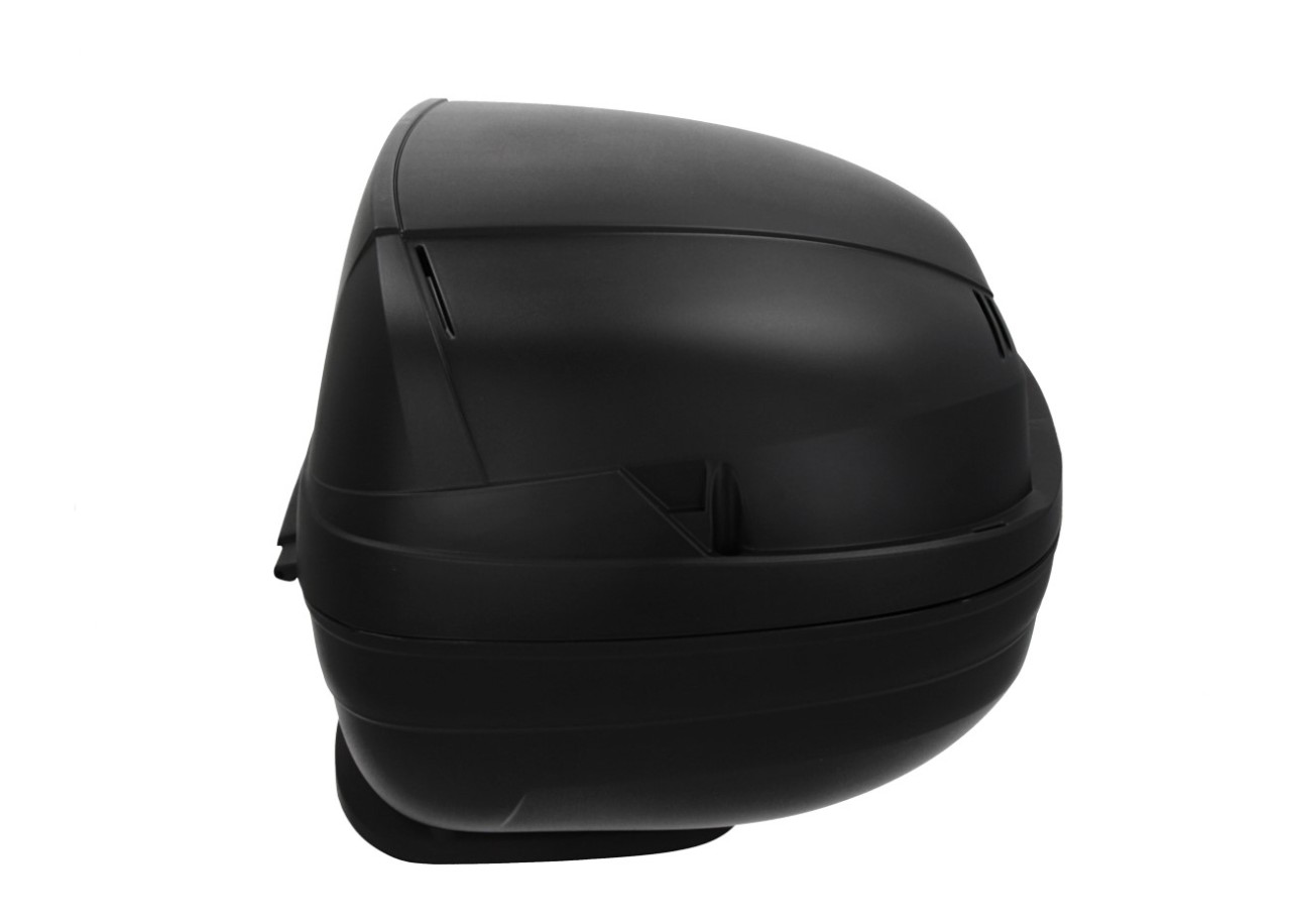 Top Case, 37 l, marrón incl. cojín trasero para Piaggio MP3 500 Sport Advance HPE
