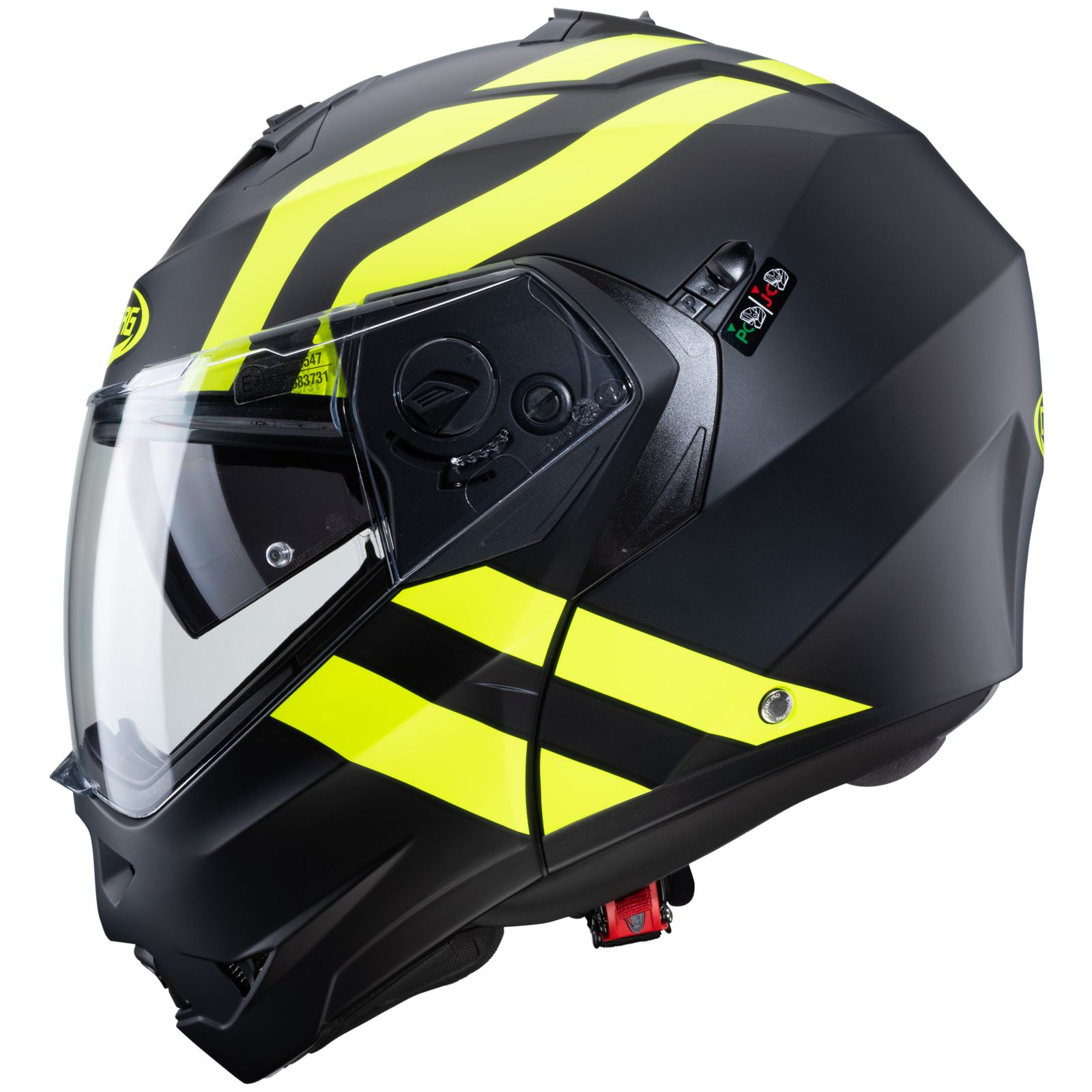 Casco Caberg Duke II Superlegend, negro mate/amarillo fluo
