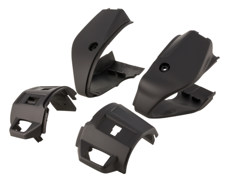 Tapa de la unidad de conmutación, derecha/izquierda, delantera/trasera para Vespa Primavera/Sprint, negro mate