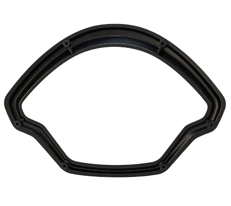 Anillo decorativo velocímetro para Vespa GTS/GTS Super 125/300cc (`22-), aluminio, anodizado negro