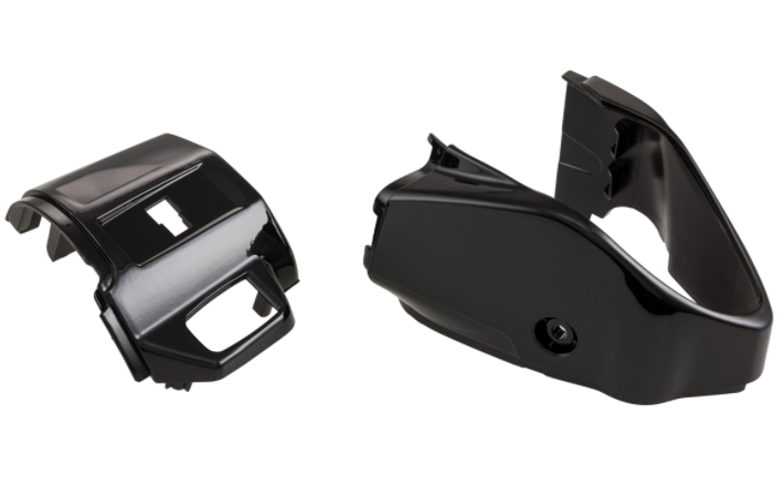 Tapa de la unidad de conmutación, derecha/izquierda, delantera/trasera para Vespa Primavera/Sprint, negro brillante