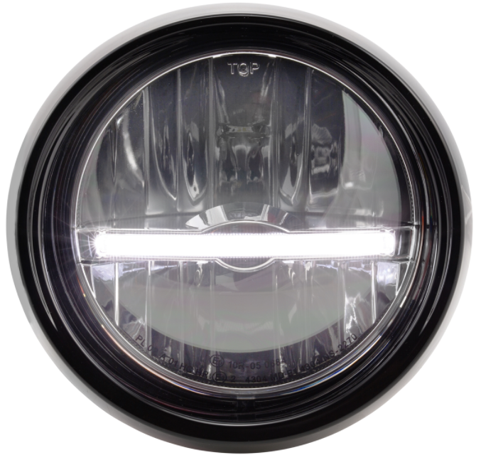 Faro LED para Vespa Primavera 50-150ccm 2T/4T (-'18), negro brillante