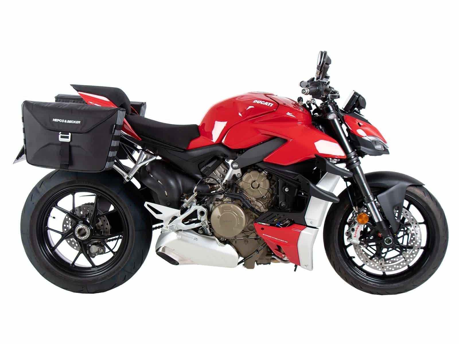 Soporte lateral C-Bow negro para Ducati Panigale V4 /S /R (18-24) Hepco & Becker
