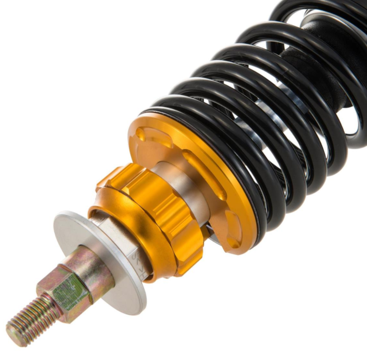 Amortiguador "Black Edition", delantero para Vespa Primavera/Sprint 50 -150cc 2T/4T AC, plata/naranja