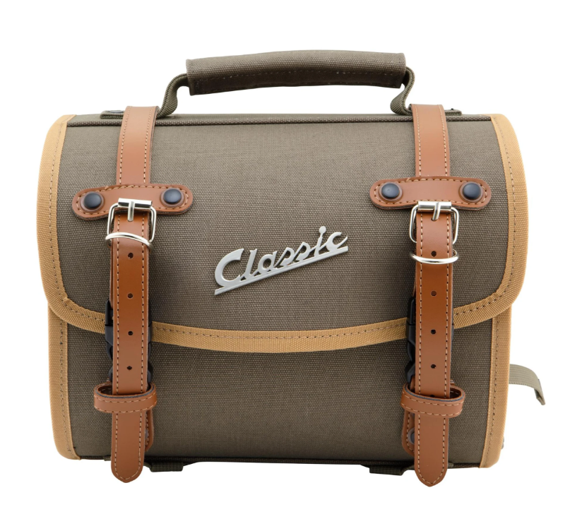 Bolsa "Classic" pequeña para Vespa, lona, oliva