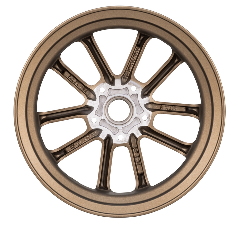 Llanta delantera/trasera 12" para Vespa GTS/GTS Super/GTV/GT 60/GT/GT L 125-300ccm, bronce mate