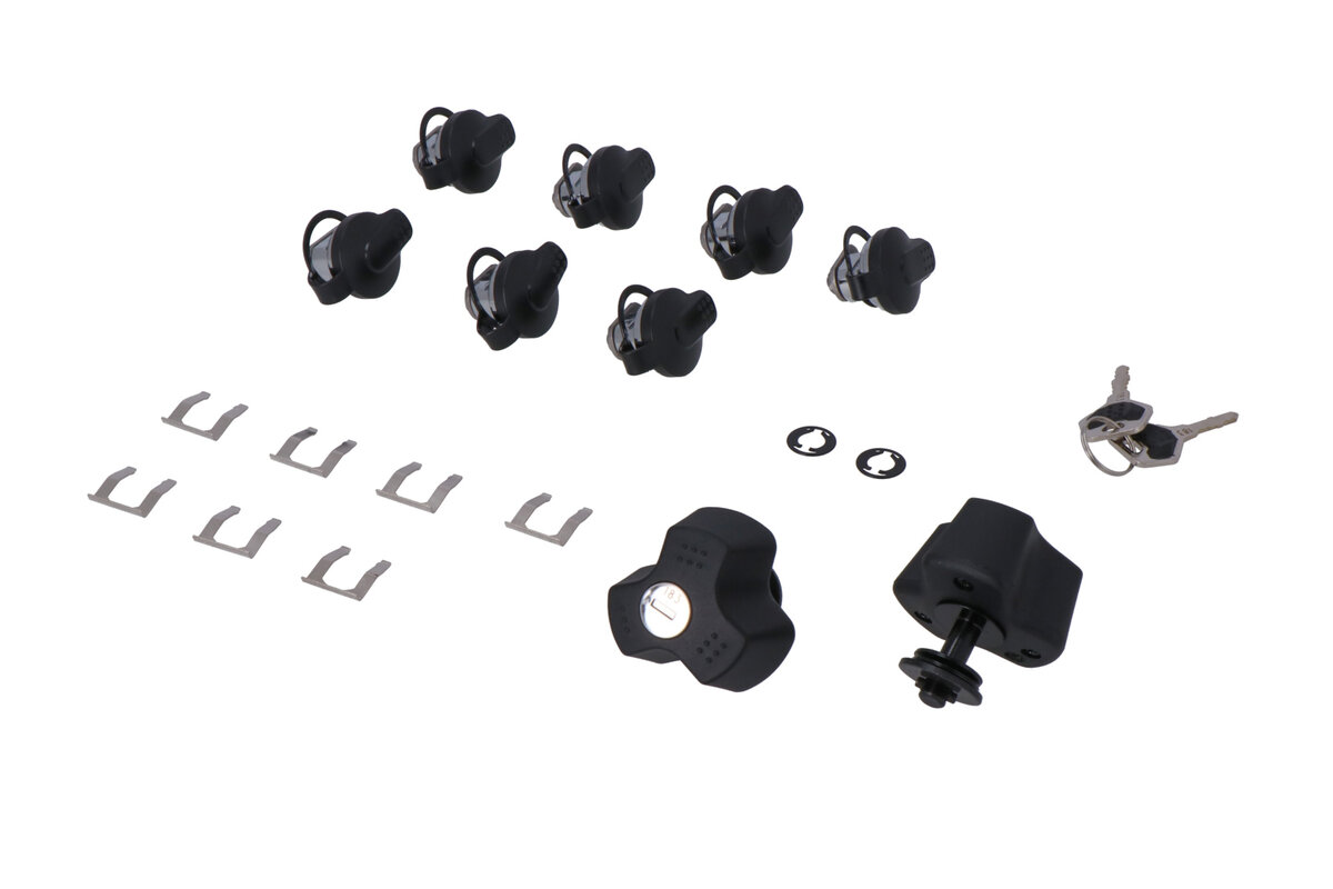 Juego de cerraduras SW-Motech TRAX con antirrobo EVO, 9 cerraduras / 2 llaves