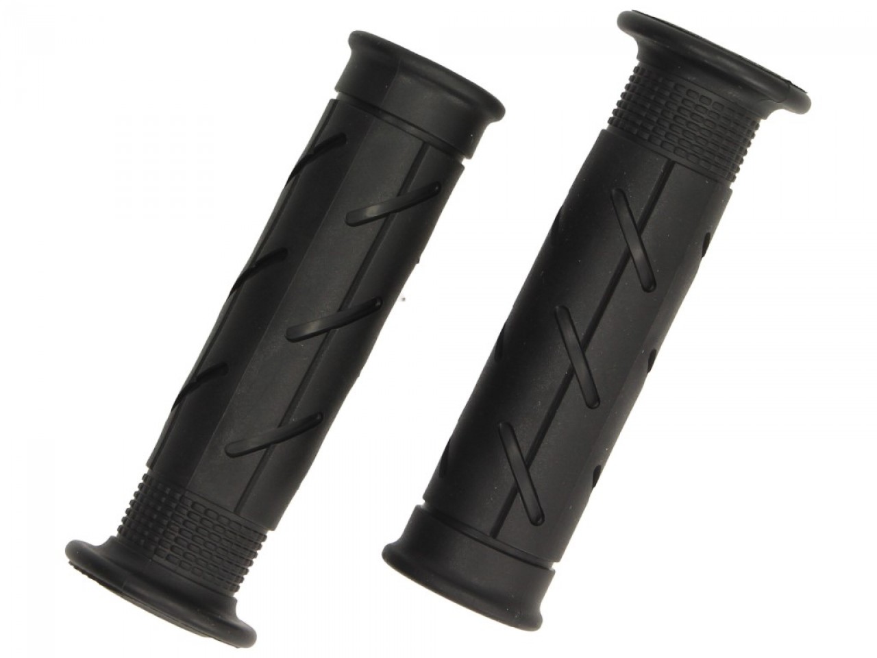 juego de empuñaduras de goma ariete abierto, longitud: 120 mm, negro