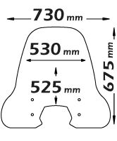 Parabrisas medio transparente para Vespa Sprint - Isotta