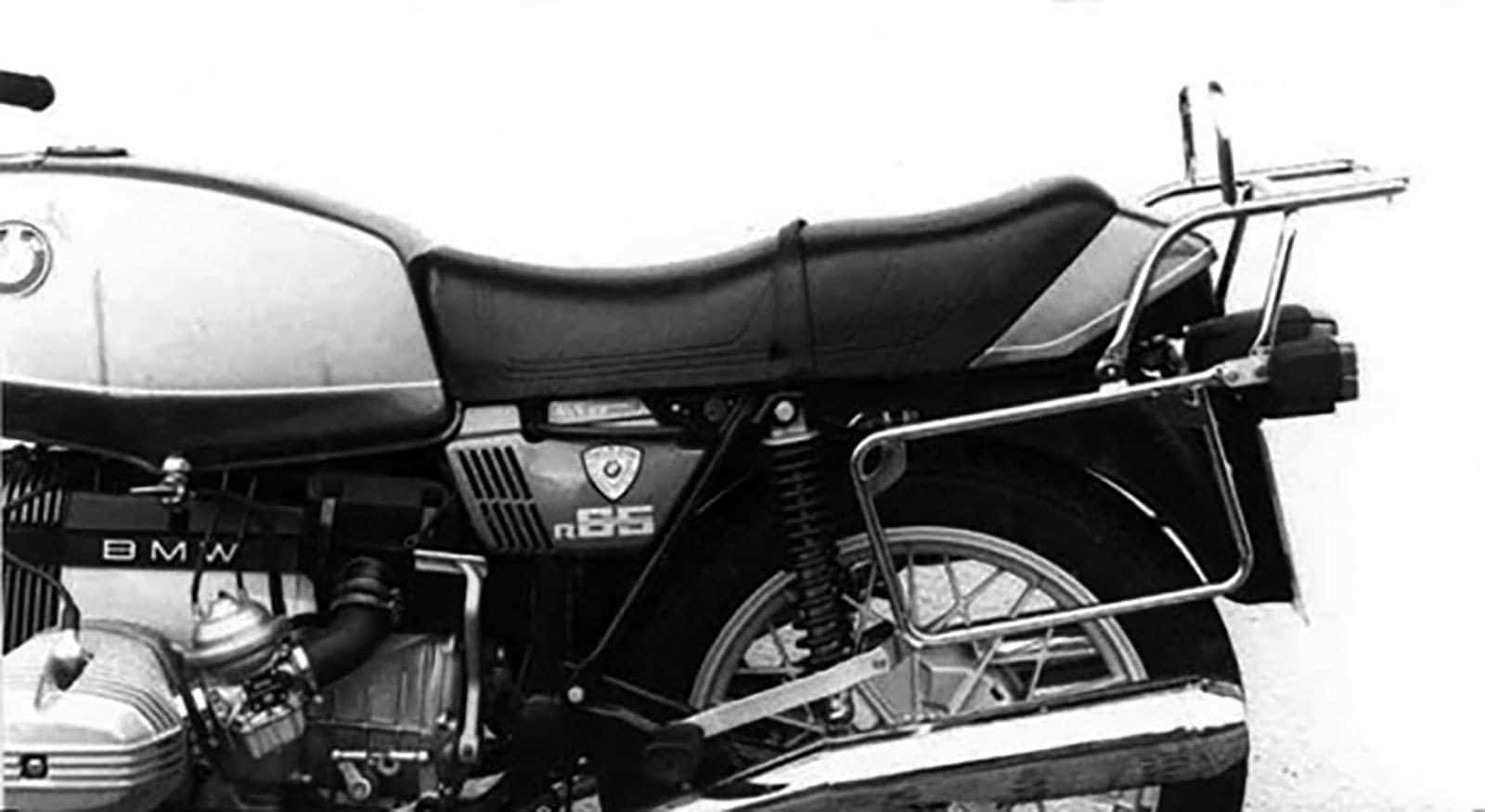 Portaequipajes superior tubular y portaequipajes lateral negro para BMW R 45 (78-85)/R 65 (78-85)