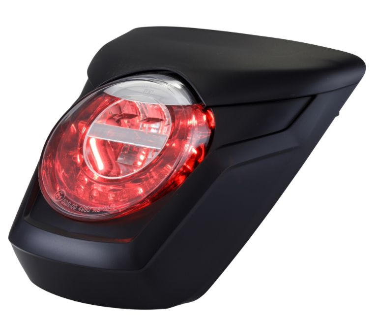 Luz trasera LED roja para Vespa Primavera/Sprint 50-150ccm, borde - negro mate