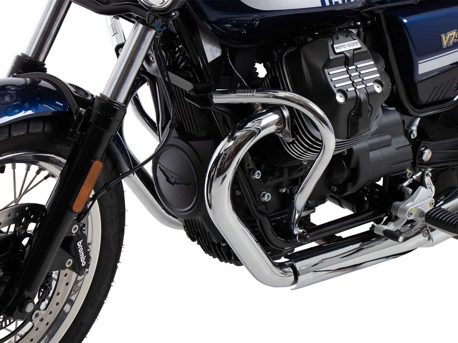 Protector de motor cromado para Moto Guzzi V7 Stone Special Edition (22-) Hepco & Becker
