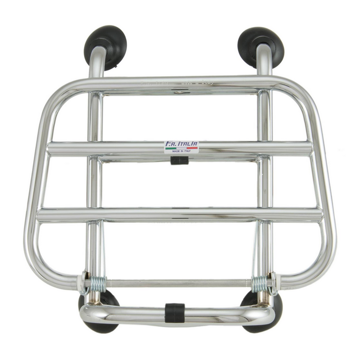 Portaequipajes delantero para Vespa Primavera /Sprint /Elettrica 50-150ccm, plegable, cromado