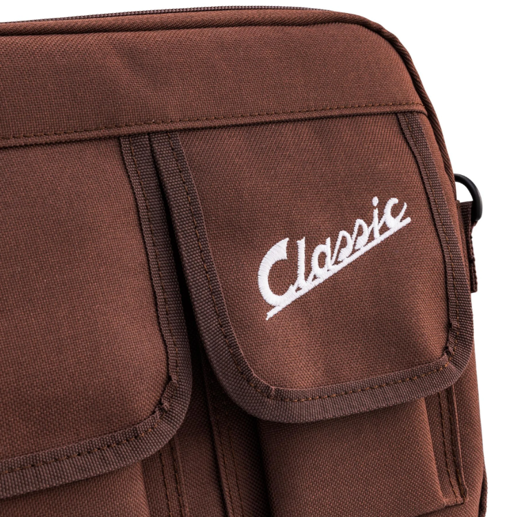 Bolsa "Classic" para maletero/guantera Vespa, nailon, marrón tabaco