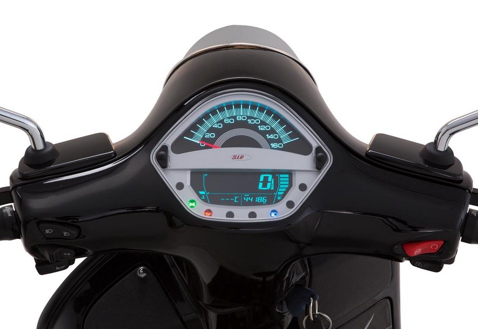 Cuentavueltas/cuentavueltas para Vespa GTS/GTS Super 125-300cc ('14-'16), plata