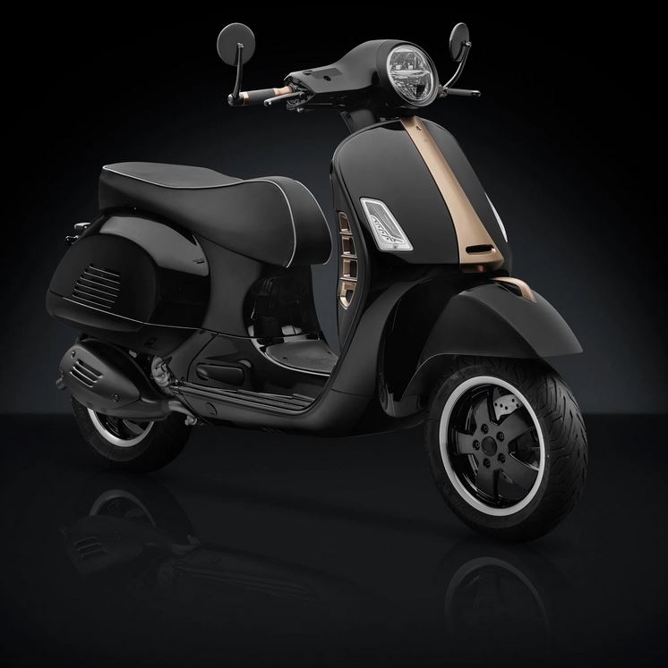 Palanca deportiva RIZOMA 3D, izquierda para Vespa GTS/GTS Super/GTV/GT (-'22), anodizada negra