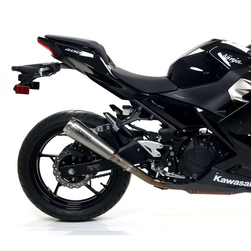 ARROW PRO-RACE escape de acero inoxidable para Kawasaki Ninja 400 / Z400 año modelo 2018-
