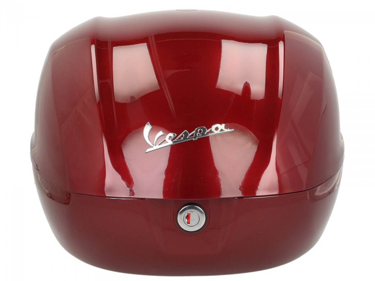 Baúl trasero para Vespa de 32 l, rojo brillante, modelo 880/A, sin respaldo