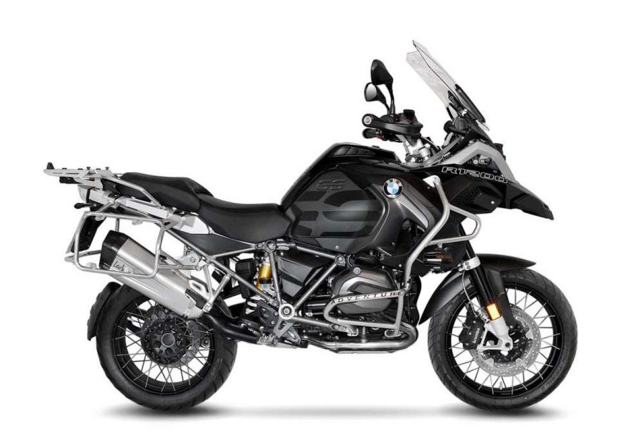 Sistema de escape LeoVince LV-12 para BMW R 1200 /1250 GS /Adventure, plata, slip on, E-certificado