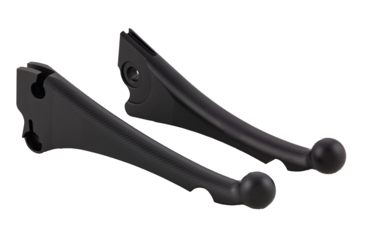 Juego de palanca de freno deportiva "Shorty 3D" izquierda/derecha para Vespa LX/LXV/S/Primavera/Sprint, negro mate
