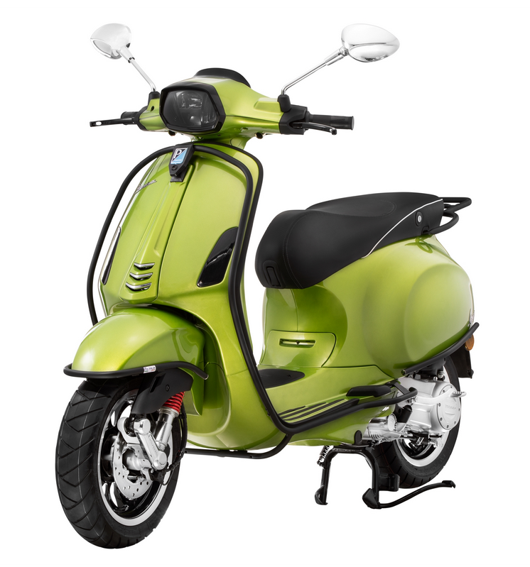 Protector de barra de choque para Vespa Primavera /Sprint 50-150cc, negro mate