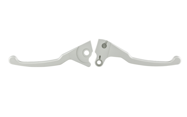 Juego de manetas de freno deportivas Shorty para Vespa LX /LXV /S /Primavera /Sprint 50-150ccm, plata mate