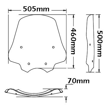 Parabrisas media para BMW R 1200 R (06-10)